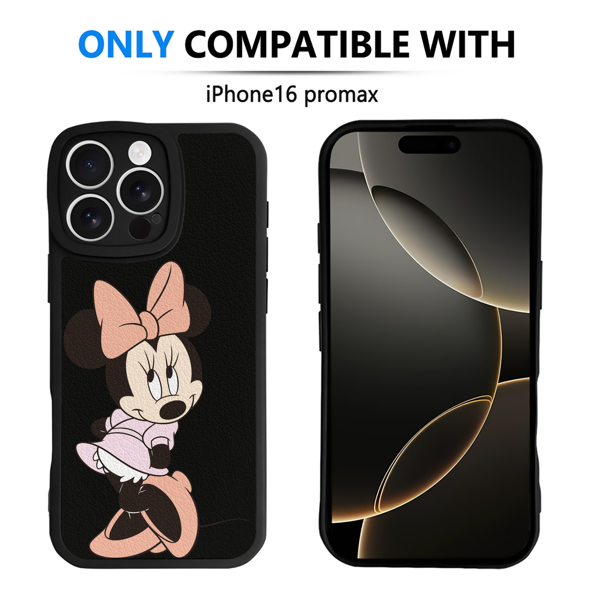 （画像用） ミッキーマウス Mickey Mouse 【iPhone 16シリーズ対応】シリコンスマホケース（レザー調） 材質：シリコン